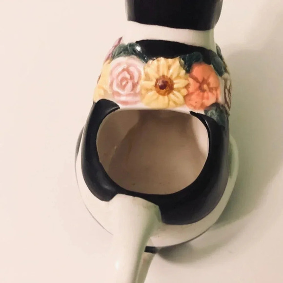 Giftcraft Cow Creamer Pitcher 4.5 Inch Tall Floral Figurine - Picture 7 of 13